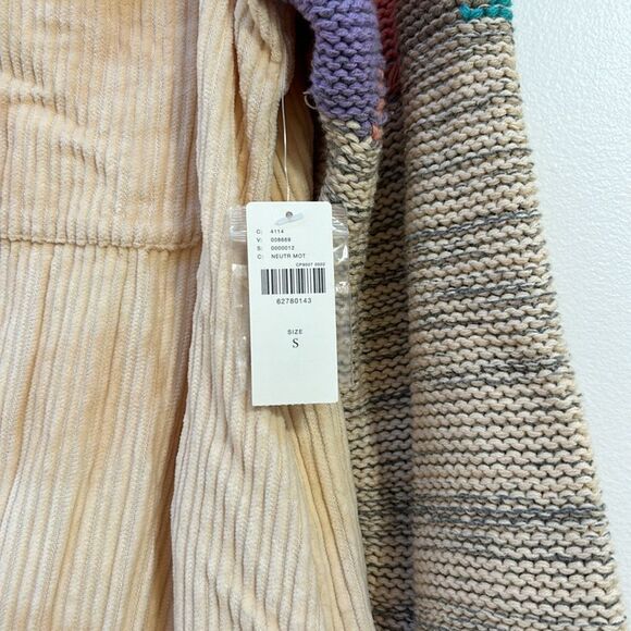 Anthropologie Pilcro Easy Going Corduroy Shirt Jacket CREAM Size Small NWT - Picture 6 of 10